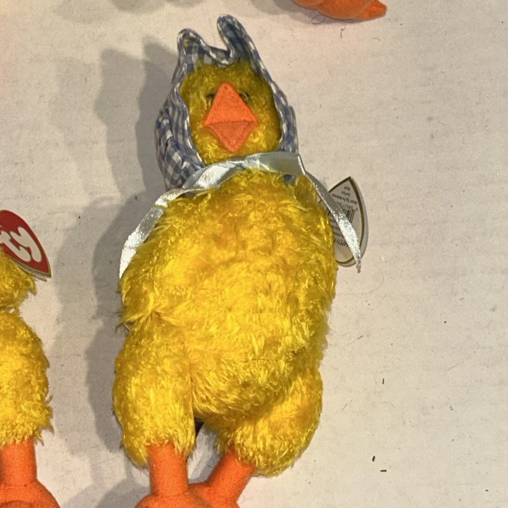Ty Beanie Baby‎ Bonnie 1993 The Yellow Baby Chick Duck Easter With Tag Lot Of 4